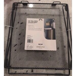 U Brands Locker Style 12 " Tall Metal Mesh Shelf  11"x10" - New - Grey